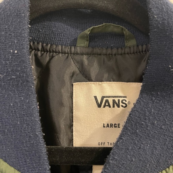 Vans Bomber Jacket, Army Green/Navy Blue, Men’s, L - Picture 4 of 4
